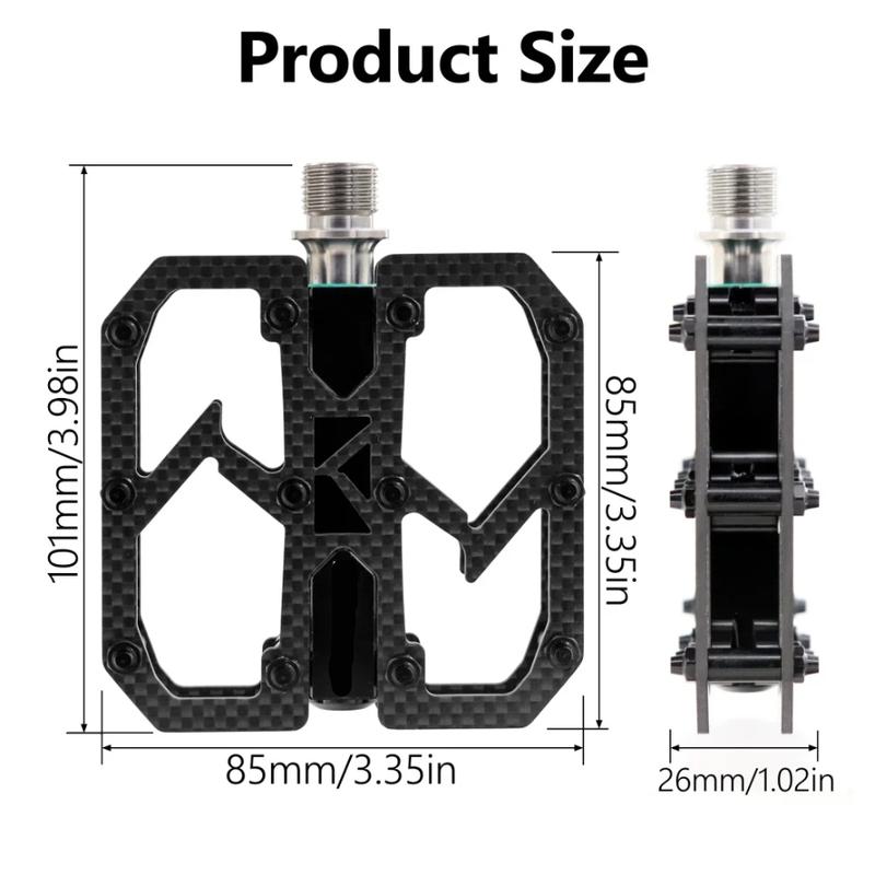 Carbon Fiber Pedal Ultralight MTB Titanium Shaft 3 Bearings Road Bike Pedal Anti Slip Racing Pedal