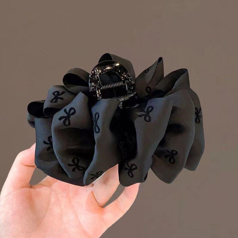 Double-sided Hair Claw Bowknot Shark Clip Fashion Bow Hairgrips for Women Girls