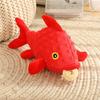 Cartoon Demon Dog Chew Toy Boredom Stress Relief Squeaky Ball Teething Toy Bite Resistant Interactive Stuffed Plushie Pet Supplies