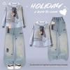 Autumn 2026 Girls' Academy Style Printed Two-Piece Hoodie for Kids