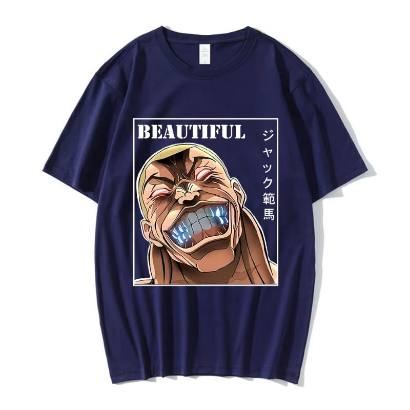 

Anime Baki The Grappler T-shirt Manga Hanma Yujiro Short Sleeve T-shirts Oversized Cotton Casual Tee Shirt Streetwear Couples 4XL