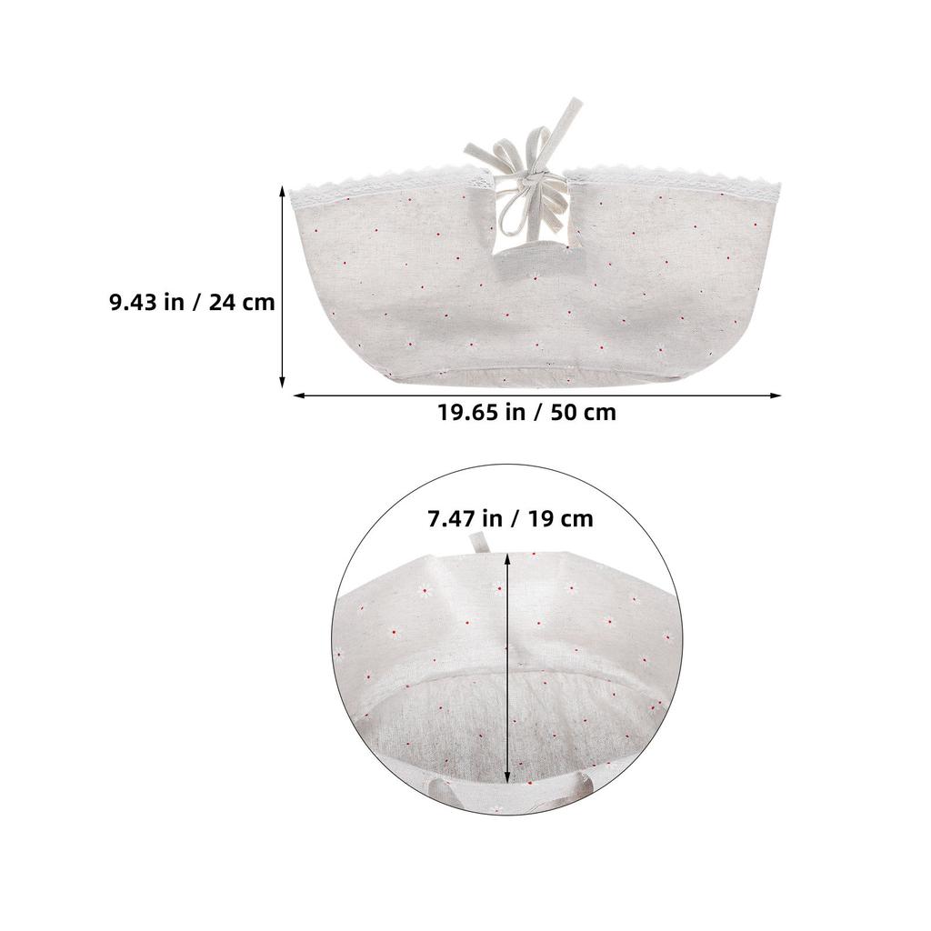 Rattan Basket Liner Replacement Cloth Insert Washable Reusable Farmhouse Decorative Picnic Basket Liner for Wicker Storage