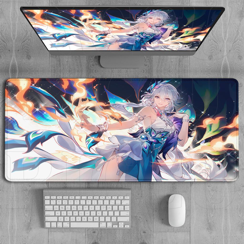 XXL Natural Rubber Yao Guang Honkai Star Rail Mousepad Rug Gaming Office Keyboard Mouse Pad Nonslip PC HD Printing Desk Mat