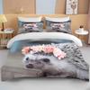Animal Cute Hedgehog Bedding Set Queen Cute Clothes Comforter/Duvet Covers And Pillowcase For Adults Boys Quilt Cover