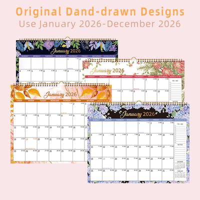 Calendario da parete 2026 14" x 11" Calendario grande con gancio per appendere Gennaio 2026 -