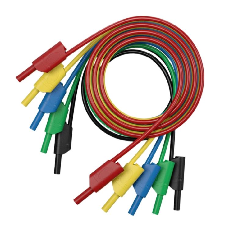 

5pcs strong Multimeter Test Cables PVC & Metal Wire 4mm Banana Plugs Safety Cord Easy to Use for Electronic Devices 1