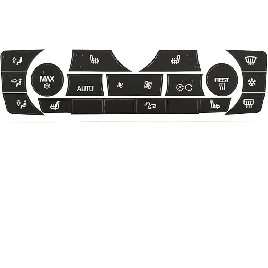 AtticZone AC Button Stickers Dash Panel Control Repair Decals Compatible with BMW 3 Series 5 Series 7 Series (5 Series 2009-2015)