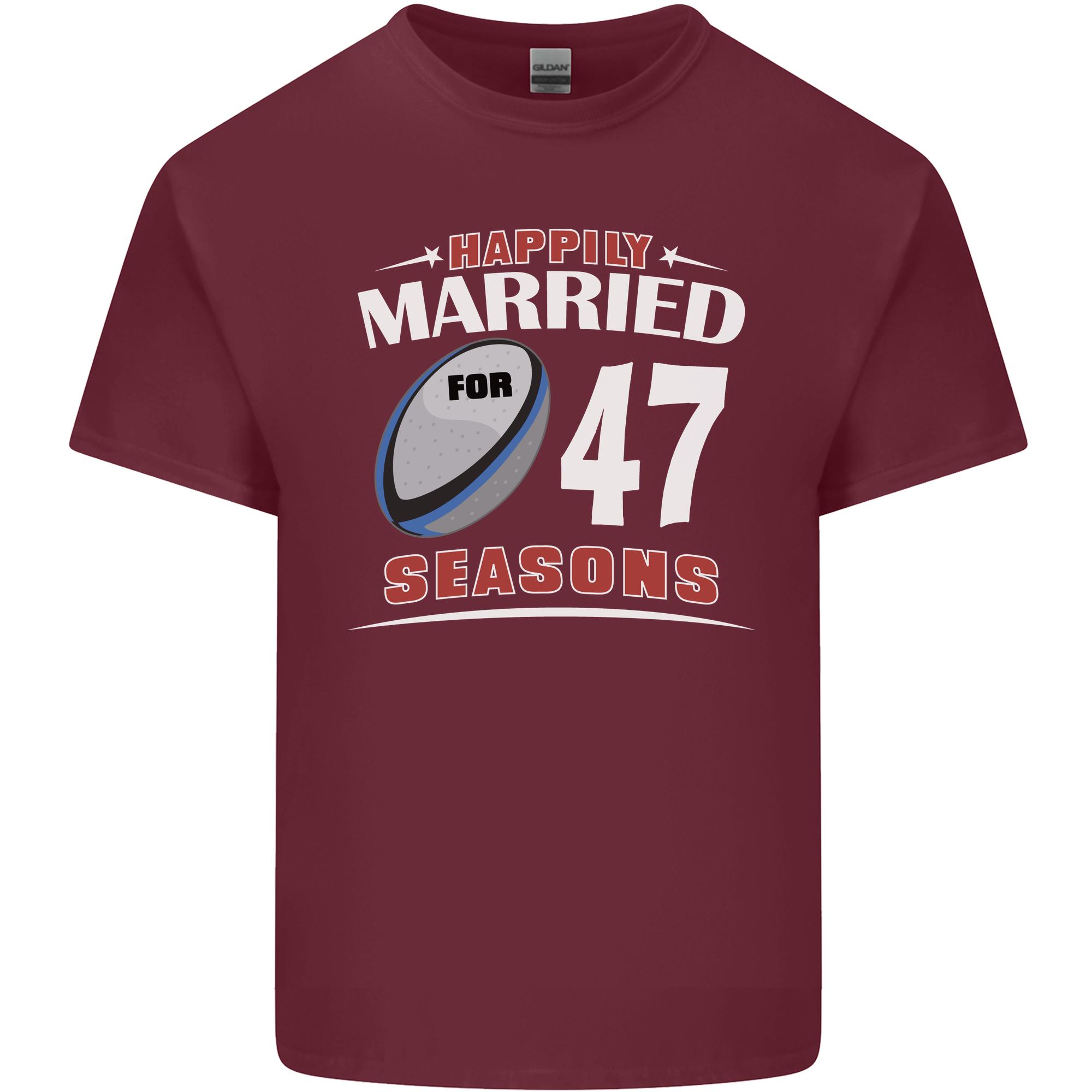 47 Year Wedding Anniversary 47th Rugby Unisexs Light Cotton TShirt S