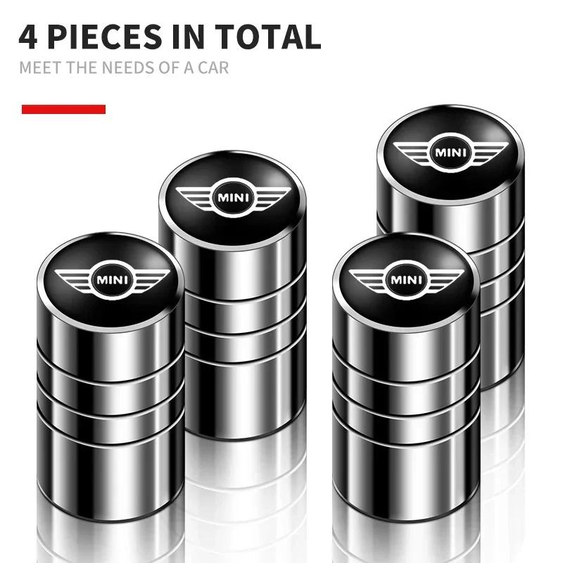For mini ww1 4pcs Metal Car Badges Wheel Tire Valve Caps Auto Accessories For MINI Cooper R56 F56 R50 JCW Cabrio Countryman Clubman WORKS