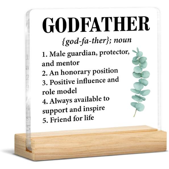 Dad Gift From Daughter, Gifts for Father Fathers Day Birthday, Dad Clear Acrylic Desk Decorative Sign Home Office Desk Decor