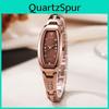 Minimalist Female Quartz Watch With Rectangular Dial And Alloy Band For Fashion Ornaments
