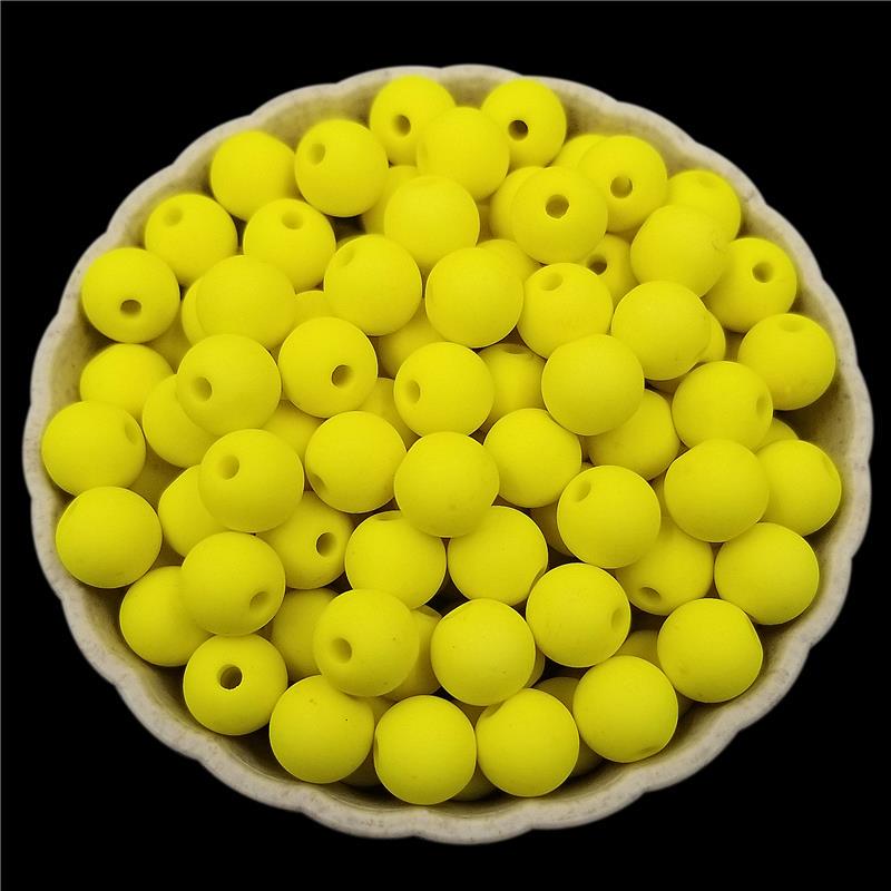 

100 шт. 8 мм DIY бусины сплошной цвет объемные акриловые матовые бусины цветные многоцветные акриловые матовые бусины свободные бусины украшение для скрапбукинга изготовление поделок