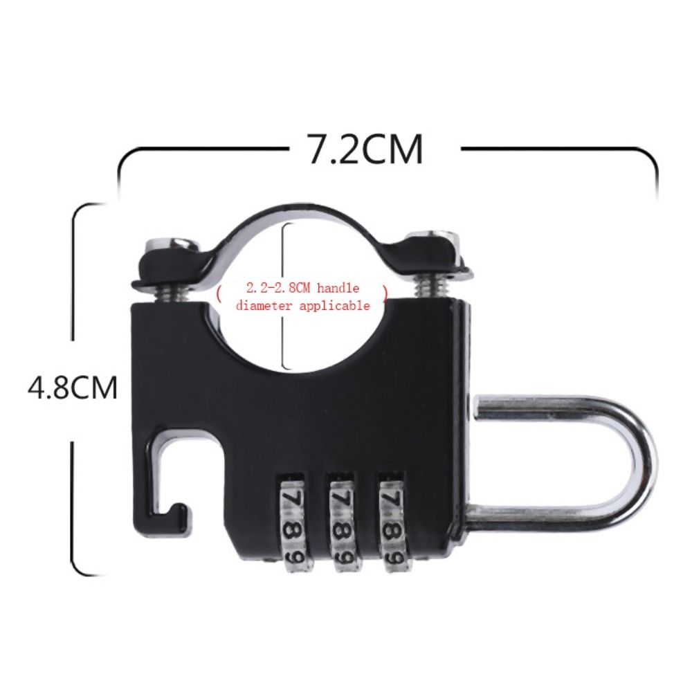 Waterproof Password Helmet Lock 3 Digit Anti Theft Padlock Durable Helmet Combination Lock  Bicycle