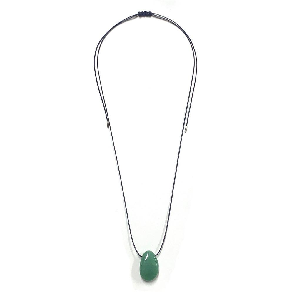 Stone Sweater Chain Black Rope Fashion Necklaces Minimalist Choker Necklaces