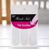 3 Pack New French Type Manicure Nail Art Tips Tape Sticker Guide Stencil (Color: White).