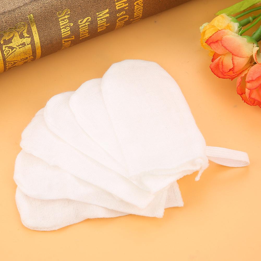 6pcs  Set Cotton Gauze Elastic Finger  Cot for Kid Baby Oval Cavity Cleaning Tool