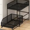 2 Tier Pull-Out Storage Rack with Drawers Countertop Storage Rack  Home Organization