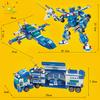 700PCS 8in1 City Police Command Trucks Building Blocks Policeman Robot Car Helicopter Model Bricks Toys for Children