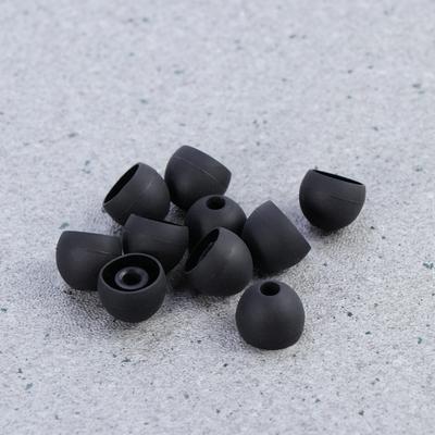 10pcs 13MM Replacement Earbuds Silicone Earphone Tips Noise Cancelling Earbud Caps (Black)