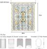 Boho Vintage Flower Shower Curtain Sets For Bathroom Retro Floral Shower Curtain Rustic Country Polyester Bathtub Curtain