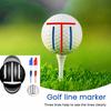 Golf Ball Line Drawing Tool Clip Triple Line Drawing Stencil Ball Liner Marker Template Portable Golf Ball Putting Alignment Marking Tool