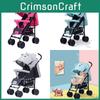 Ultra Stroller Kids Lightweight Foldable Convertible Seat One Rotation Button