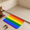 Rainbow Flag Flannel Mat Non-Slip Absorbent Rug Machine Washable for Bathroom Kitchen Living Room Home Decor