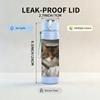 1PC Cat Curled In Pillow 750ml Color Plastic Sports Water Bottle Leakproof Flip Straw Lid Suitable for Sports Office Home Use