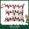 Christmas Themed Decor Pillowcase Printed Polyester 40/45/50Cm Throw Pillowcover Decorative Sofa Cushion Pillowslip Home Decor