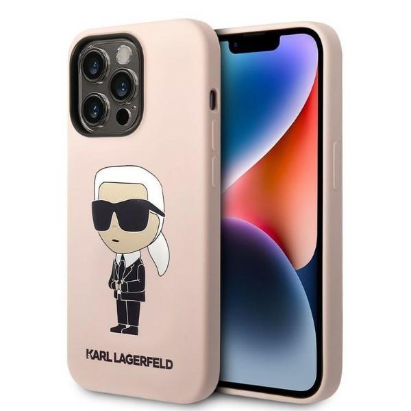 Karl Lagerfeld KLHCP14XSNIKBCP iPhone 14Pro Max 6.7" hardcase pink/pink Silicone Ikonik