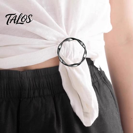 Clothing Styling Tool Shirt Ties Clips for Women, Multifunctional Scarf Ring And Slides, T-Shirt Waist Tightener Cincher Knot Clip Rings Large