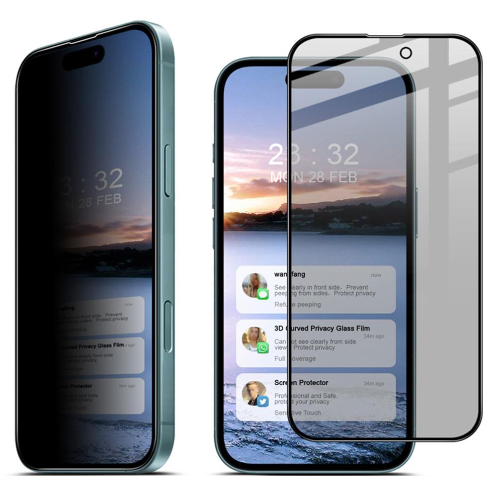 

IMAK For iPhone 16 Plus Anti-Peep Tempered Glass Screen Protector Full Coverage Type A