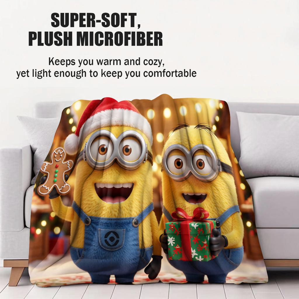 Fan Favorite Minions Cute Cartoon Blanket Super Soft Lightweight Small Cover Blanket For Travel Camping Bedding Sofa Picnic Gift