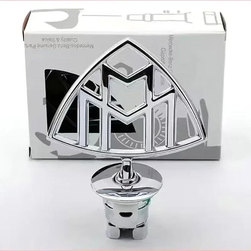 GCTO3 Zinc Alloy Car Front Hood Emblem Bonnet Label Badge Decal For Mercedes Benz C E S Class W204 W205 W212 W213 W211 W220 W222 W223