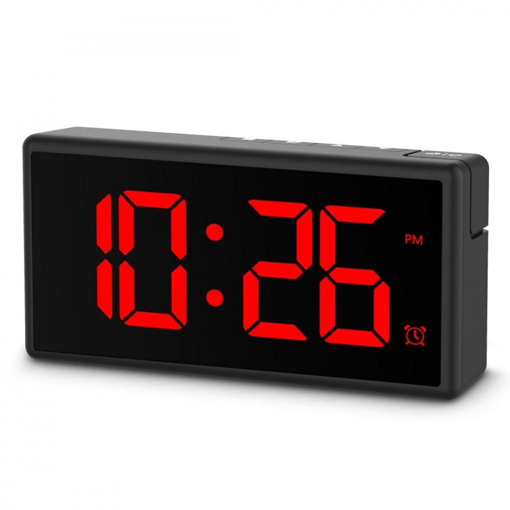 ibiza digital alarm clock black