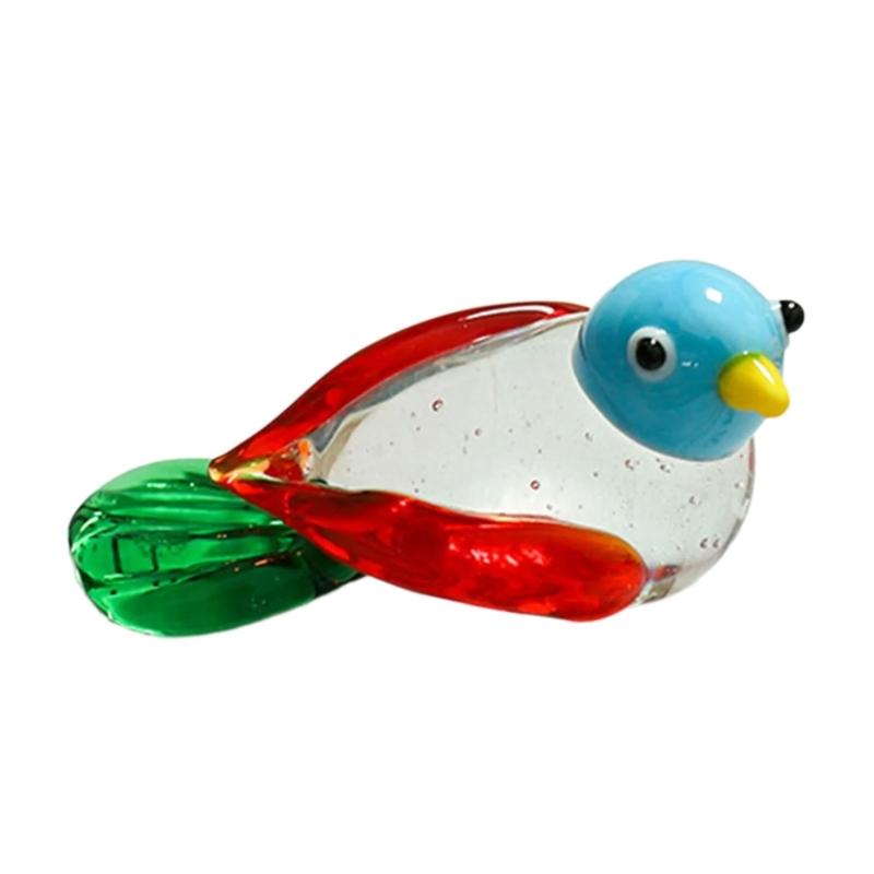 Kristall Vogelfiguren Handgeblasene Glasvögel Statuen Dekorative Skulpturen für Wohnungsdekorationen Geschenk für Vogelliebhaber