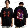 Anime Giapponese Demon Slayer_ Kimetsu No Yaiba Stampa Vintage Maglietta Harajuku Kokushibo Streetwear Maglietta Grafica Maglietta in Cotone