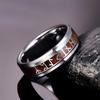 8mm Men Stainless Steel Norse Viking Runes Rings Inlay Koa Wood Rings For Men Women Wedding Band Jewelry Gift