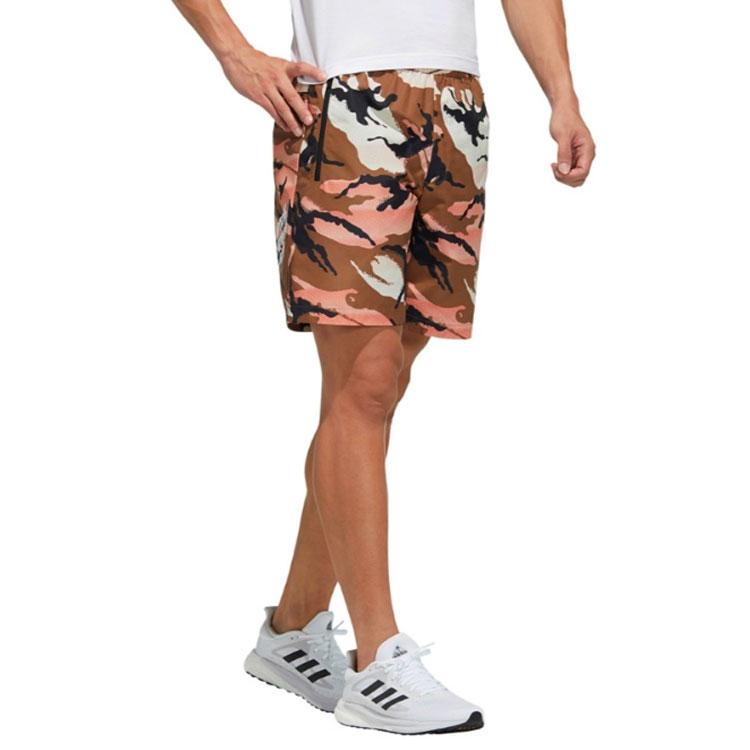 Adidas Camo Woven Shorts Men Bottoms Brown GP0836
