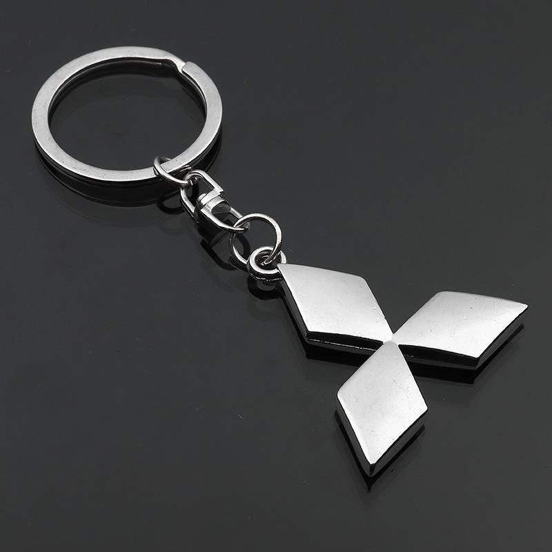 1 Stück Auto-Stil Metall Schlüsselanhänger Zubehör Anhänger Schlüsselring Für Mitsubishi ASX Lancer Pajero Outlander Colt Galant L200 Ralliart