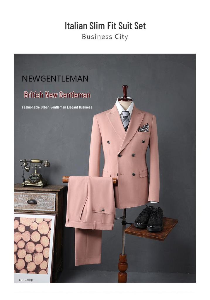 Herren Slim-Fit Dreiteiler: Trendige Business- und Hochzeitsmode.