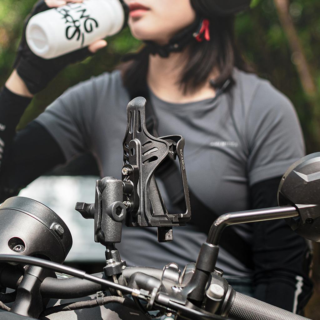 Portaborraccia per moto, regolabile, leggero e robusto, facile e veloce da montare per il ciclismo.