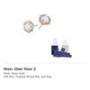 Swarovski Faux Crystal Stud Earrings Unisex Rose Gold 5371199