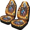 2pcs Eagle Tribute Print Car Seat Covers, For Women And For Man, Universal Auto Front Seats Protector Fits For Car, SUV Sedan, T