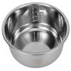 Rice Cooker Aluminum Inner Pot Electric Liner Cookware Multi-use with Cover Silver Stainless Steel Kitchenware Cooking