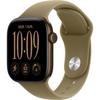 APPLE Watch Series 12 GPS - 42mm - Boîtier Dark Bronze Aluminium - Bracelet Olive Sport Band - M/L