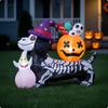 Chien Squelette Gonflable d'Halloween Extérieur Effrayant pour Pelouse