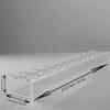 24-Inch Long Transparent Acrylic Rectangular Floral Centerpiece Modern Vase for Dining Table Decorative Usage