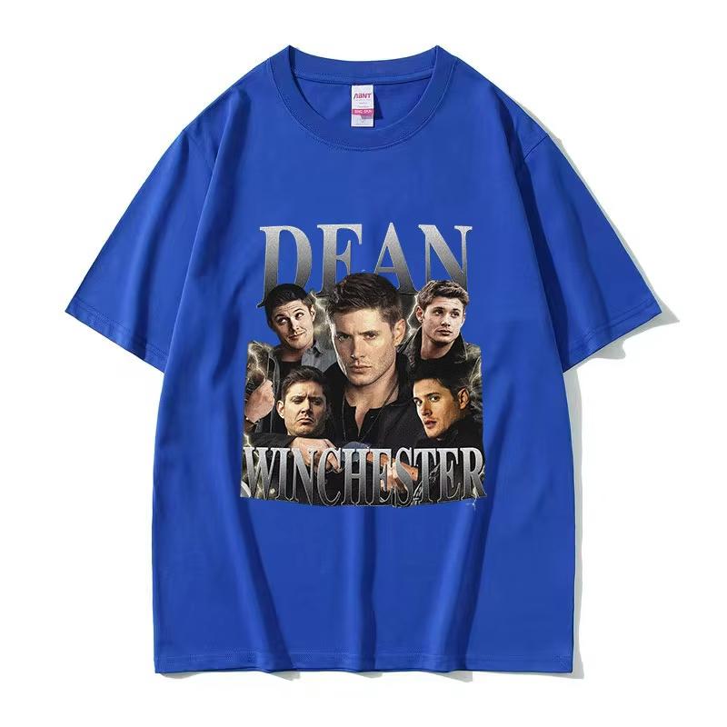 2025 Summe Dean Winchester Actor Graphic TShirt Unisex Fashion Retro Short Sleeve Tshirts Unisex 100 Pure Cotton Printed Tshirt
