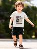 Little Maven European Summer Boys' Cartoon Two-Piece Set - Short-Sleeved Baby Outfit